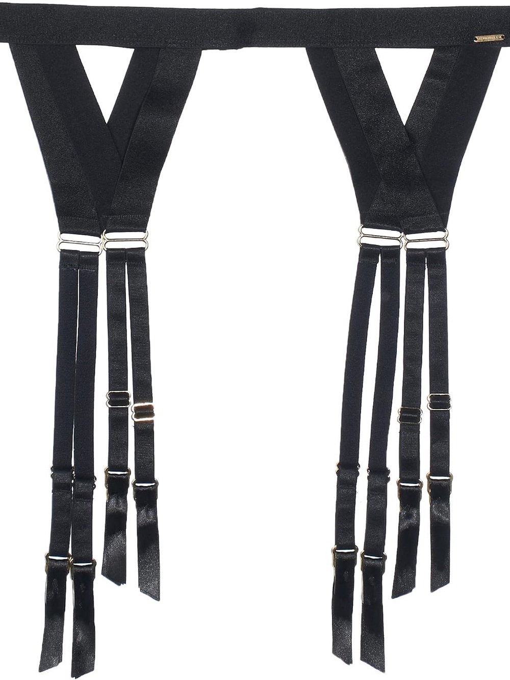 NET Bluebella Black Strappy Suspender Garter Belt
